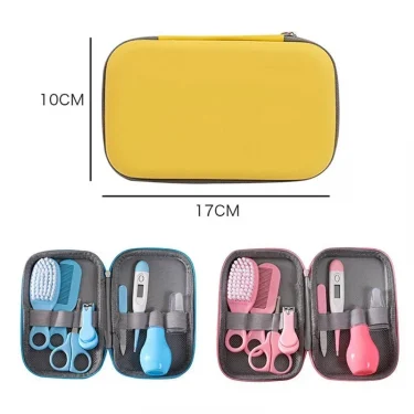 6/8pcs/Set Newborn Baby Kids Nail Hair Health Care Thermometer Grooming Brush Kit Care Baby Essentials Newborn Material Safety 5