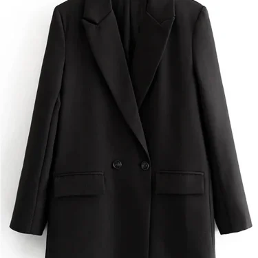 TRAF Blazer Woman Black Beige Khaki Blue Green Gray Women coat Fashion Office Wear Women's Blazers Jacket Outerwears 2024 5