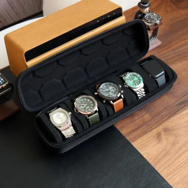 5 Slot EVA Watch Travel Case for Men and Women Portable Single Watch Storage Box & Organizer for Wristwatches and Smart Watches 2
