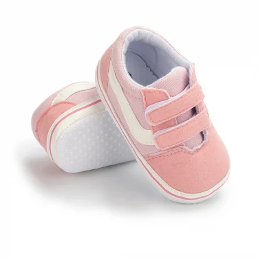 Meckior Baby Canvas Sneakers Classic Stripes Casual Baby Boy Girl Shoes Anti-slip Soft First Walkers Infant Baby Unisex Shoes 4