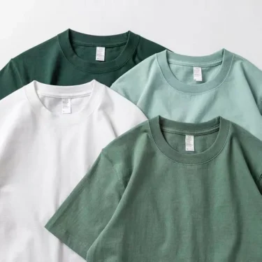 Men Women Green T-shirt 200g Cotton Short-sleeved Top Korean T-shirt Green Thick Cotton Half-sleeve Unisex T Shirt 1