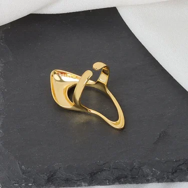 Irregular Metal Adjustable Ring European And American Style Personalized Fashion Ring Ladies Girls Travel Wedding Accessories 3