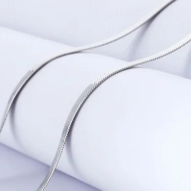 925 Sterling Silver fine 4MM Blade Chain Necklace for Women Men Luxury wedding party Jewelry Holiday gifts 5