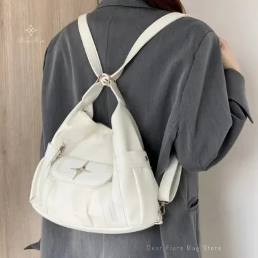 Y2k Soft Simplicity Versatile Large Capacity Tote Bags Star Classic Shoulder Bags Punk Goth Casual Crossbody New Travel Backpack 4