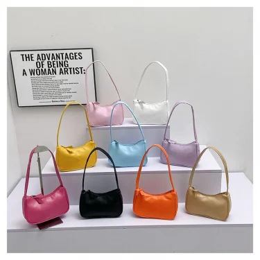 New Fashion Retro PU Leather Women Handbag Vintage Top-Handle Shoulder Bag Female Small Subaxillary Bag 1