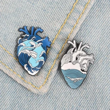 Medical Lung Brain Enamel Pins Creative Organ Heart Lapel Brooches Badges Cartoon Jewelry Doctors Nurses Gift for Friends 2