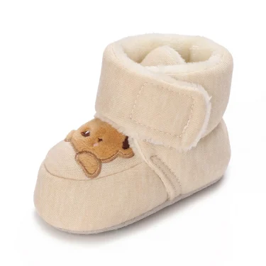Winter New Cute Cartoon Baby Booties Boy Girl Boots Cotton Soft-Sole Non-Slip Warm Toddler First Walkers Infant Crib Shoes 3