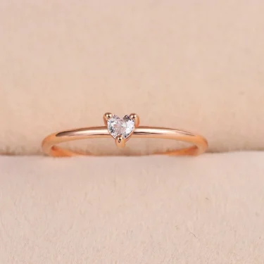 Women's Love Heart Zircon Stainless Steel Designer Jewelry Rings for Women Luxury Cute Romantic Accessories Christmas Gift 2