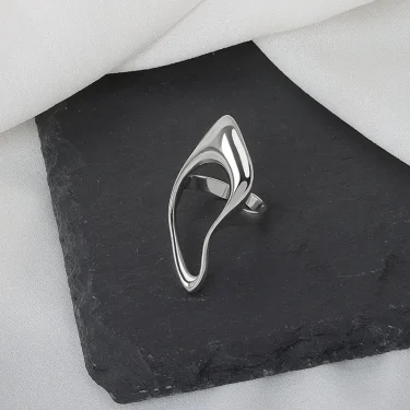 Irregular Metal Adjustable Ring European And American Style Personalized Fashion Ring Ladies Girls Travel Wedding Accessories 5