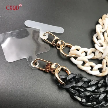 120cm Bevel Design Anti-lost Phone Lanyard Rope Neck Strap Colorful Portable Acrylic Cell Phone Chain Accessories Gifts Outdoor 2