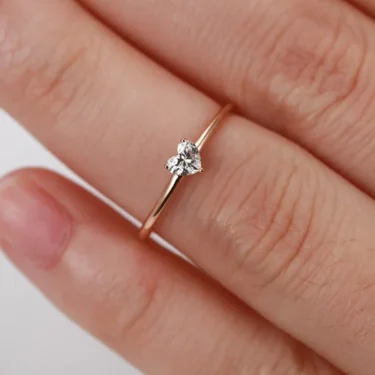 Women's Love Heart Zircon Stainless Steel Designer Jewelry Rings for Women Luxury Cute Romantic Accessories Christmas Gift 5