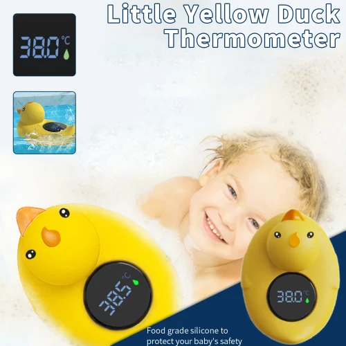 Thermometer Little Yellow Duck Baby Bathtub Shower Water Thermometer Baby Safe Temperature Sensor Floating Waterproof Baby 1