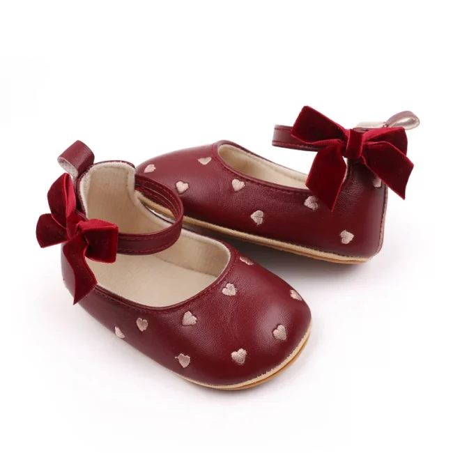 Baby Girl Shoes Cute Bowknot High Quality PU and TPR Sole Anti-slip Toddler Newborn 0-9-18 Months Prewalking Sandal BJZ3212 5