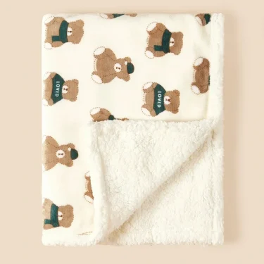 Winter Baby Blanket Baby Swaddle Wrap Flannel Lamb Fleece Warm Quilt for Newborn Bedding Soft Baby Stroller Blanket for Newborn 3