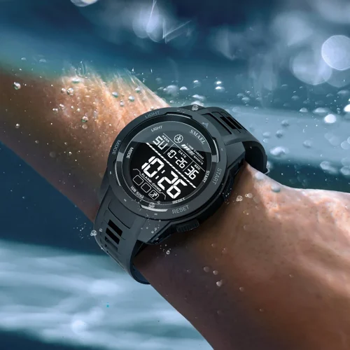 SMAEL Digital Watches Sports LED Wristwatches Men's 50m Waterproof Sport Watch Digital Light Stopwatch 8105 Military Watch Men 4