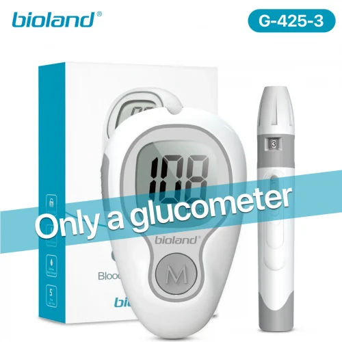 bioland G-425-3 Blood Glucose Meter with Test Strips Diabetes Glucometer Blood Sugar Monitor for Diabetic Medical Diabetes Test 1