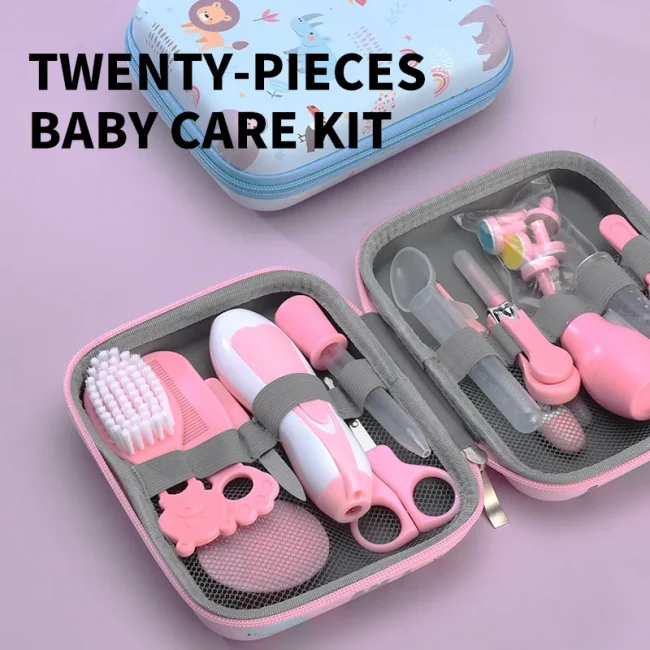 20PCS Baby Grooming and Health Kit Safety Care Set Newborn Nursery Health Care Set with Hair Comb Nail Trimmer Nose Cleaner 2