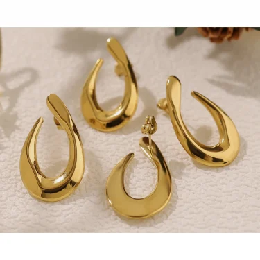 YACHAN New In 18K Gold Plated Stainless Steel Drop Earrings for Women Charm Dangle Earring Trendy Jewelry Waterproof 2