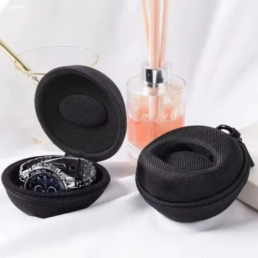 Portable EVA Single Watch Travel Case Watch Storage Organizer Box Watch Holder Waterproof for Smartwatches Zippered Container 3