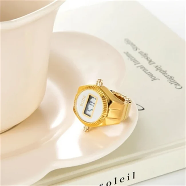 The New Electronic Watch Can See The Time Creative Ring Finger Watch Simple Men And Women Ring Watch 6