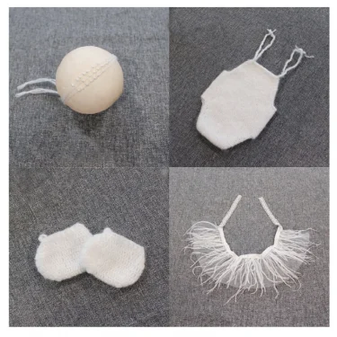 Crochet Clothes Baby Photography Props Accessories Girl Costume New Born Shooting Maternity Outfit Newborn Essentials 0 Months 4