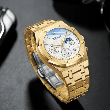 CHENXI Luxury High Quality Watch For Men Stainless Steel Chronograph Quartz Wristwatches Fashion Sports Waterproof Watches Male 6