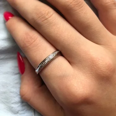 ZHOUYANG Wedding Ring For Women Lovers Simple Cubic Zirconia Rose Gold Color Fashion Jewelry ZYR314 ZYR317 4