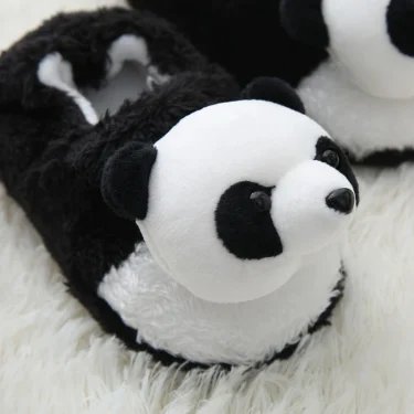 Children Toddler Girl Slippers Indoor Winter Plush Warm Shoes Cartoon 3D Panda Kid Boy Soft Rubber Sole Home Footwear Baby Items 5