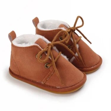 New Snow Baby Booties Shoes Baby Boy Girl Shoes Crib Shoes Winter Warm Cotton Anti-slip Sole Newborn Toddler First Walkers Shoes 2