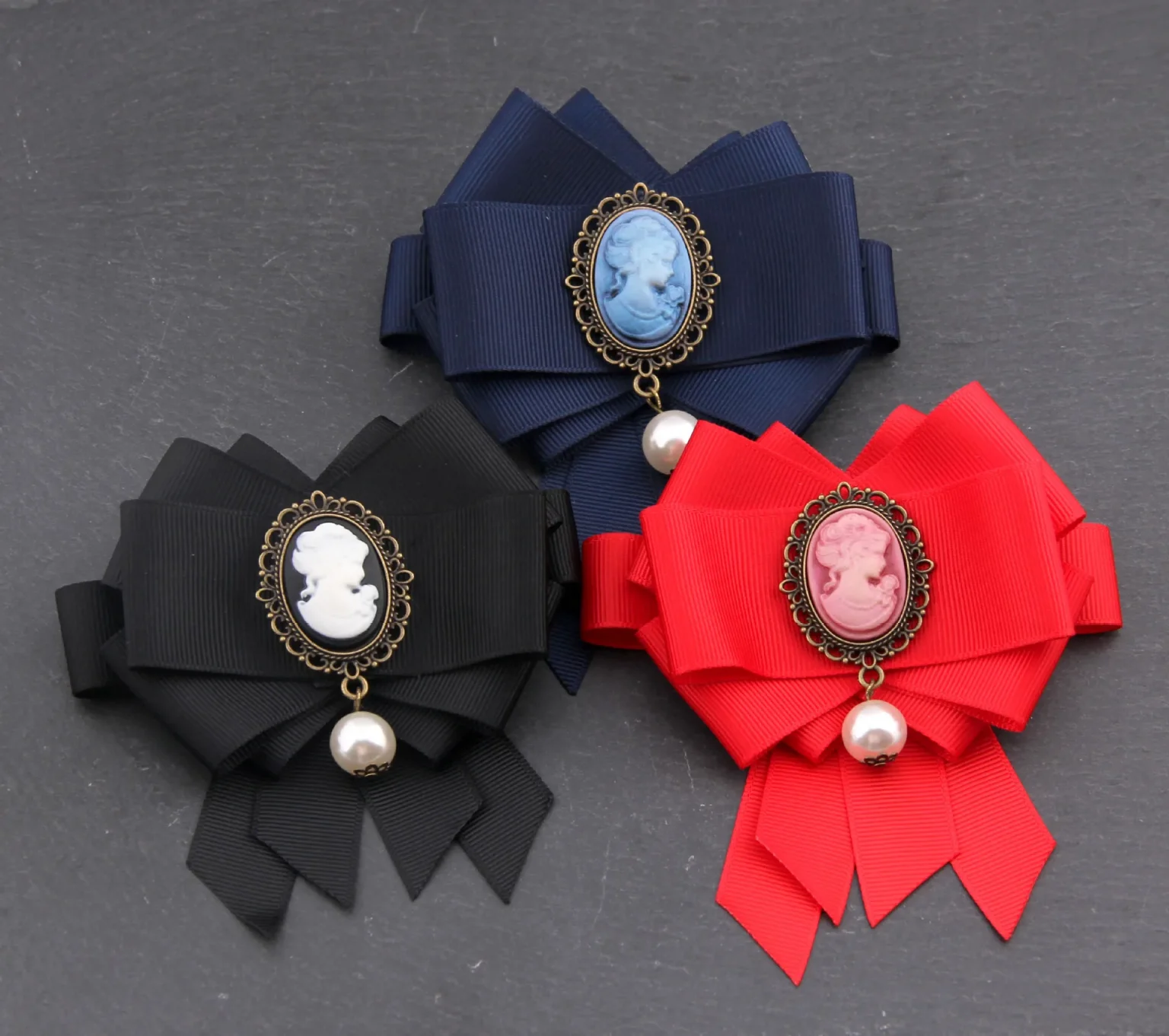 Women New Retro High-end Corsage Accessories Fabric Ribbon Clothing Accessories Bow Brooch Ppin H1285 2