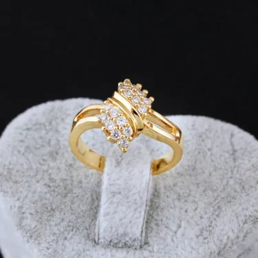 100% 14K Gold Diamond Charm Lady Rings for Women Bohemia Engagement Irregular Aros Mujer Oreja 14 K Gold Jewelry 1