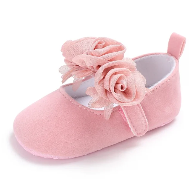 Baby Girls Fashion Lace Lace Solid Color Princess Shoes Comfortable Soft Sole Non-Slip Toddler Shoes White Baptism First Walker 6