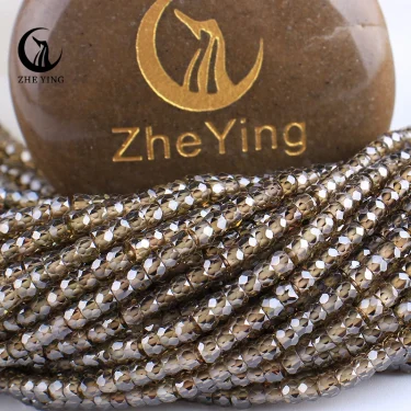 Zhe Ying AAA 2x3mm Natural Zircon Beads Mocha Brown Loose Beads Gemstone Faceted Zircon Beads for Jewelry Making Diy Accessories 2