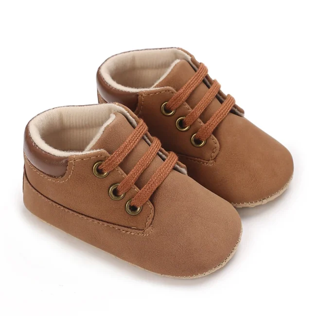 HAIZHIW 5 Colors Lace Up Casual Shoes Spring And Autumn Baby Casual Shoes 0-18 Months Flat Shoes Baby Walking Shoes 2