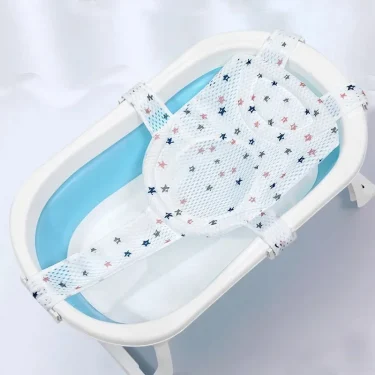 Adjustable Newborn Bathtub Pillow Seat Cushion Cross-shaped Anti-slip Baby Bath Net Mat Children Bathtub Shower Cradle Bed Seat 2