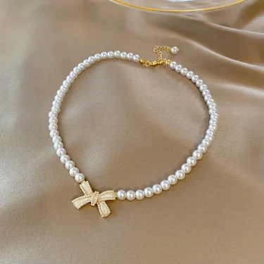 Coquette Aesthetic Pearl Necklace Korean Fashion Choker Planet Necklace Heart Pendant Y2k Accessories Cool Girl Hip Hop Jewelry 5