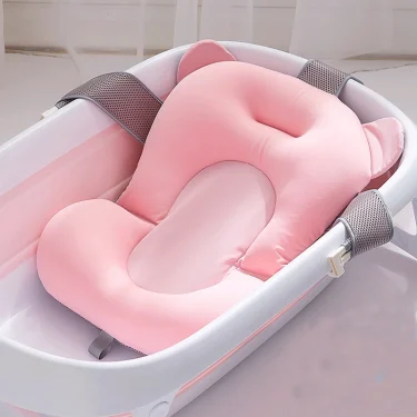 Baby Shower Bath Tub Pad Non-Slip Bathtub Mat Newborn Safety Security Bath Support Cushion Animal Soft Pillow Care Accessories 3