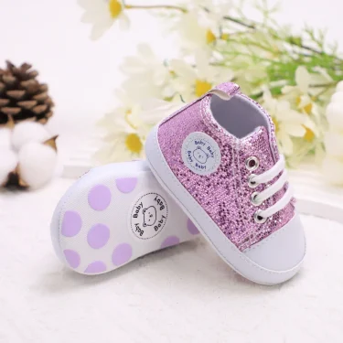 Trendy Comfortable Sequin Sneakers For Baby Boys, Lightweight Non Slip Shoes For Indoor Outdoor Walking, Spring And Autumn 6