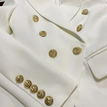 TOP QUALITY New Fashion 2025 Designer Jacket Women's Classic Double Breasted Metal Lion Buttons Blazer Outer Size S-5XL 6