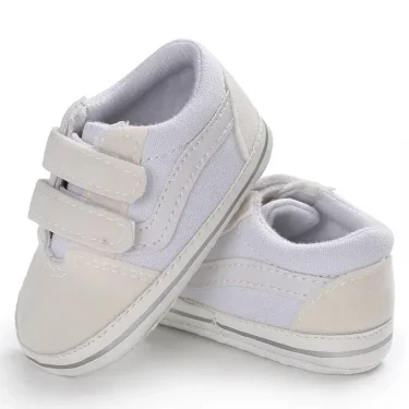 Meckior Baby Canvas Sneakers Classic Stripes Casual Baby Boy Girl Shoes Anti-slip Soft First Walkers Infant Baby Unisex Shoes 3