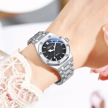 Women's Stainless Steel Watch Original Quartz Watches For Women Fashion High Quality Waterproof Luminous Date Ladies Wristwatch 2