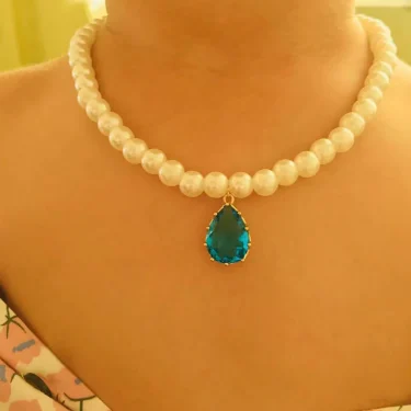 YWZIXLN 2025 Trend Elegant Jewelry Wedding Big Pearl Necklace For Women Fashion White Imitation Pearl Choker Necklace N0179 4