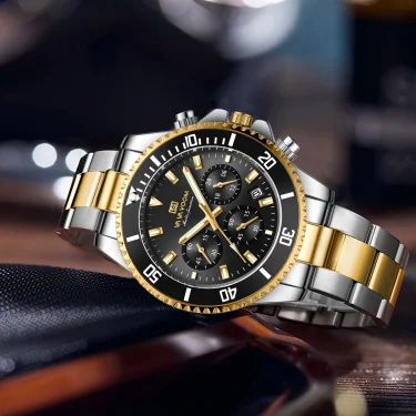 Multifunctional Mens Quartz Watch Luxury Water Night Glow Business Style Diver Series Stainless Steel Leisure Fashion Wristwatch 2