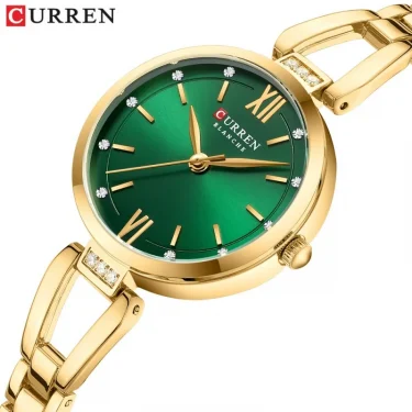 CURREN 9092 Quartz Watches Women Elegant Bracelet Stainless Steel Strap Rhinestone Fashion Ladies Simple Watch Gifts reloj mujer 1