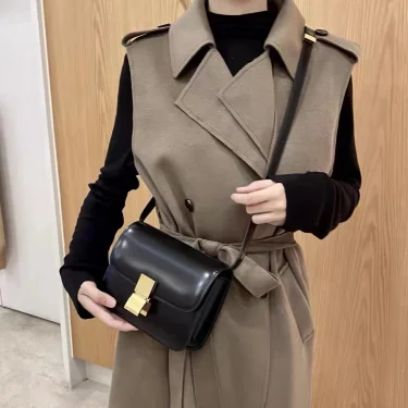 Women’s Genuine Leather Shoulder Bag Trend Brand Small Square Bags Luxury Designer Handbag Fashion Messenger BagsTofu Bags 4