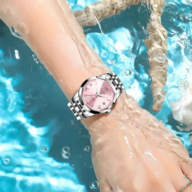 LIGE Elegant Ultrathin Nordic Simple Style Quartz Movement Women's Wristwatch Fashion Stainless Steel Bracelet Belt Woman Watch 4