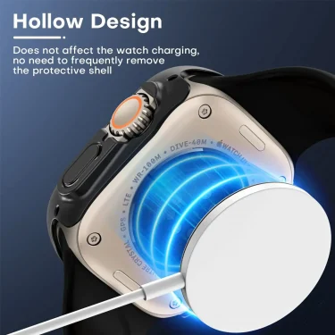 Glass+case For Apple Watch Ultra 2 case 49mm smartwatch PC Bumper+Screen Protector Tempered Cover iwatch series band Accessories 6