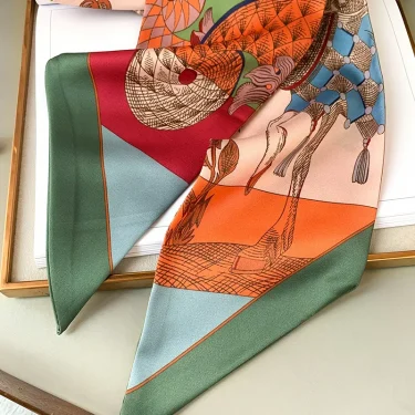 Long Silk Scarf Bag Tie Lady Neck Skinny Scarves Hairband Foulard Horse Print Brand Lady Neckerchief Ribbon 2025 Spring New 6