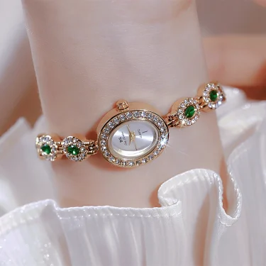 UTHAI 2025 Women Chain Watch Light Luxury Brand Antique Rainbow Bracelet Wristwatch Waterproof Ladies Fashion Quartz Watches 1