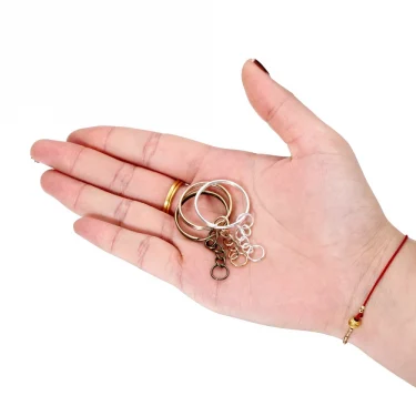 20/50Pcs Key Ring Key Chain Round Split Keyfob Keyrings With Jump Ring For Keychain Pendants DIY Jewelry Making Accessories 3
